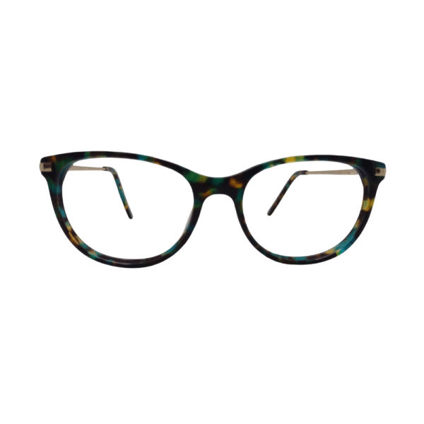 jc6346c4 - Armação para óculos de grau feminina verde rajada