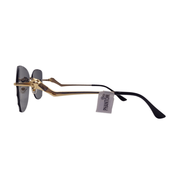 Armação feminina para óculos de sol balgriff  dourada lentes preta - Imagem 3