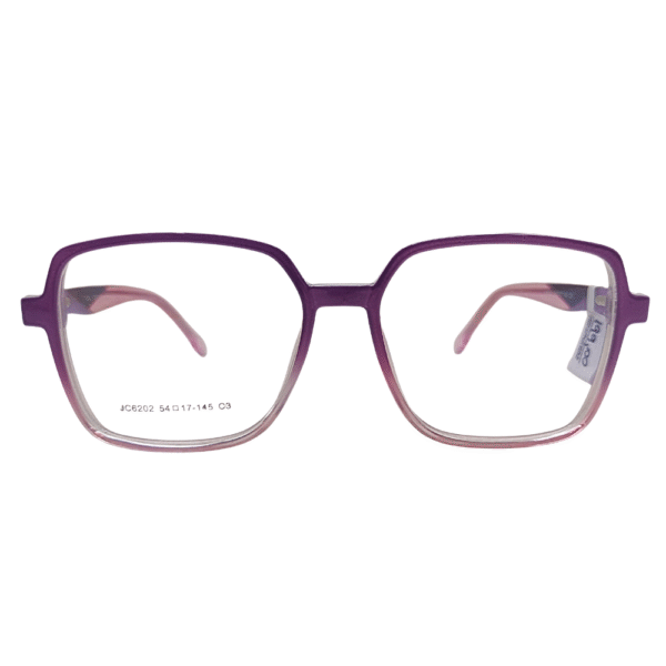 Óculos para armação de grau quadrada roxo e rosa c3 - Imagem 2
