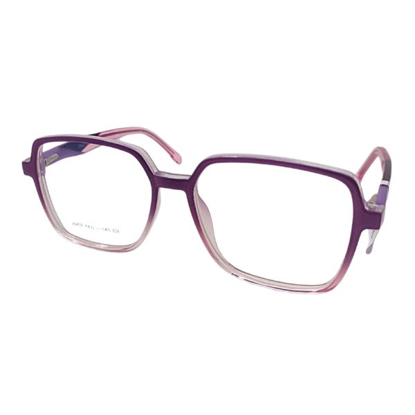 Óculos para armação de grau quadrada roxo e rosa c3